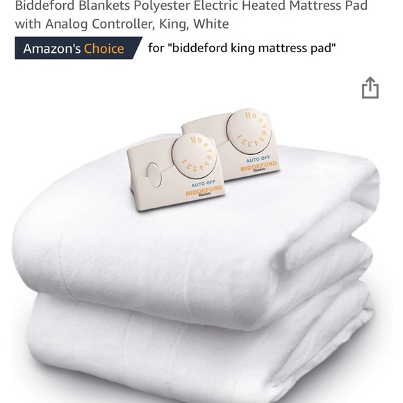 Bedding Nwt Biddeford King Heated Mattress Pad Poshmark